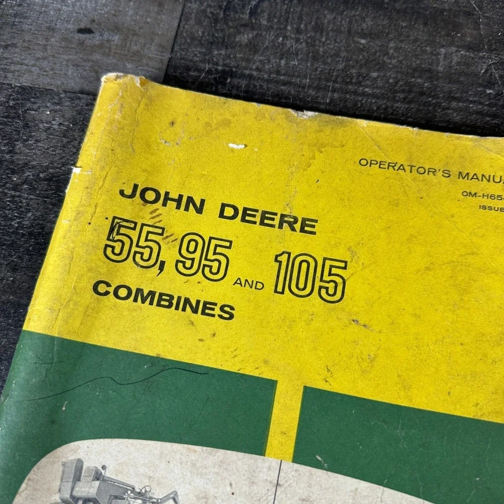 Operator's Manual, John Deere 55, 95 and 105 Combines, OM-H665416, Paperback